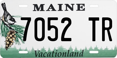 ME license plate 7052TR