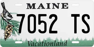 ME license plate 7052TS