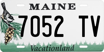 ME license plate 7052TV