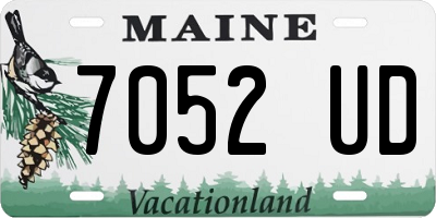 ME license plate 7052UD