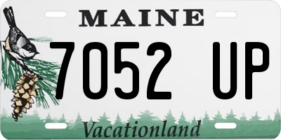 ME license plate 7052UP