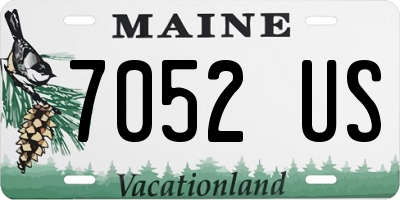ME license plate 7052US