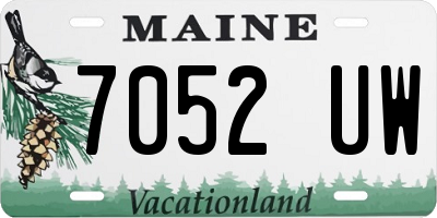 ME license plate 7052UW