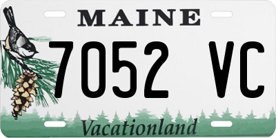 ME license plate 7052VC