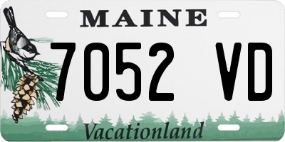 ME license plate 7052VD