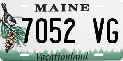 ME license plate 7052VG