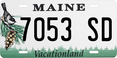 ME license plate 7053SD