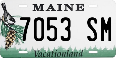 ME license plate 7053SM