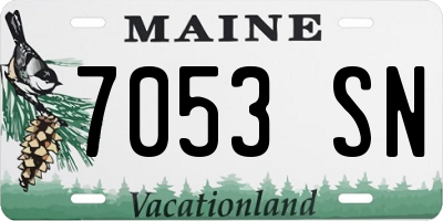 ME license plate 7053SN