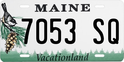 ME license plate 7053SQ