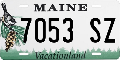ME license plate 7053SZ