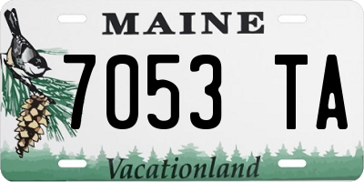 ME license plate 7053TA