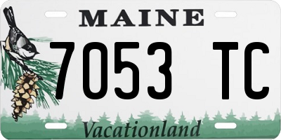 ME license plate 7053TC