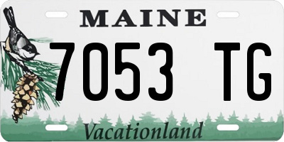 ME license plate 7053TG