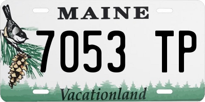 ME license plate 7053TP