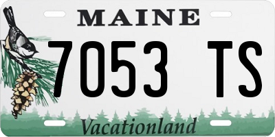 ME license plate 7053TS