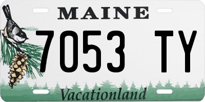 ME license plate 7053TY