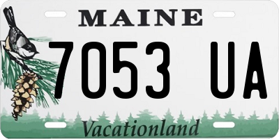 ME license plate 7053UA