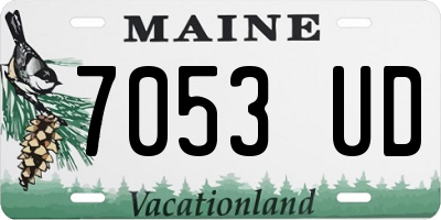 ME license plate 7053UD