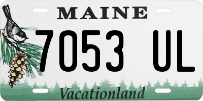 ME license plate 7053UL