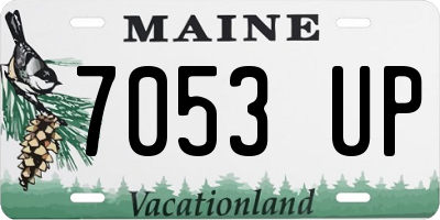 ME license plate 7053UP