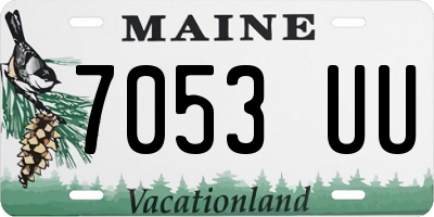 ME license plate 7053UU
