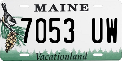 ME license plate 7053UW