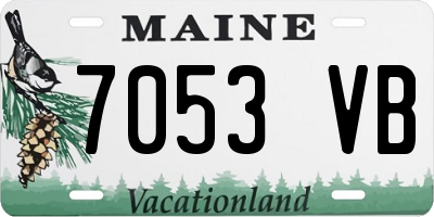 ME license plate 7053VB