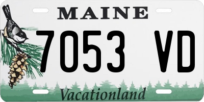 ME license plate 7053VD