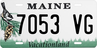 ME license plate 7053VG