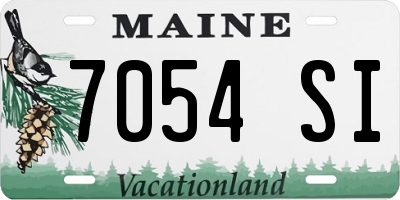 ME license plate 7054SI