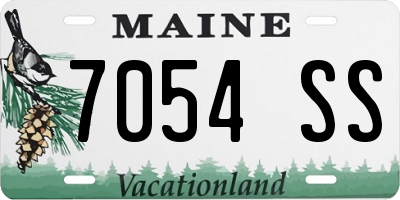 ME license plate 7054SS