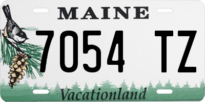 ME license plate 7054TZ
