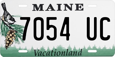 ME license plate 7054UC