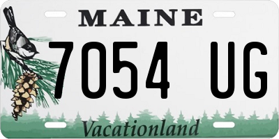 ME license plate 7054UG