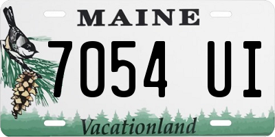 ME license plate 7054UI