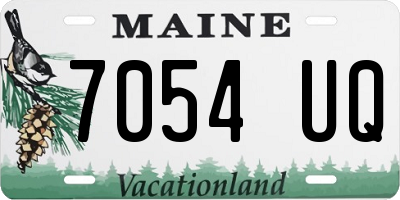 ME license plate 7054UQ