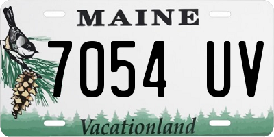 ME license plate 7054UV