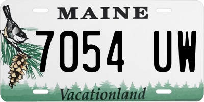 ME license plate 7054UW