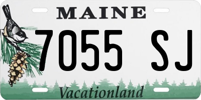 ME license plate 7055SJ
