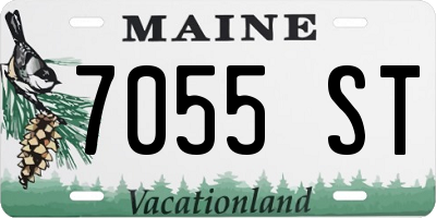 ME license plate 7055ST