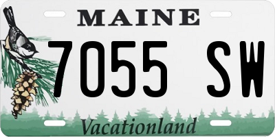 ME license plate 7055SW