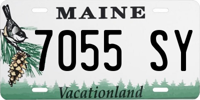 ME license plate 7055SY