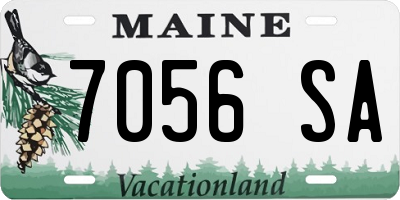 ME license plate 7056SA