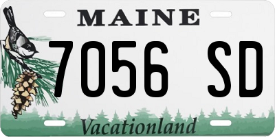 ME license plate 7056SD