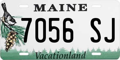 ME license plate 7056SJ