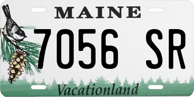 ME license plate 7056SR