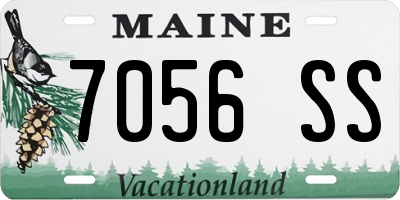 ME license plate 7056SS