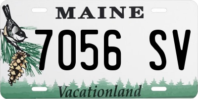 ME license plate 7056SV