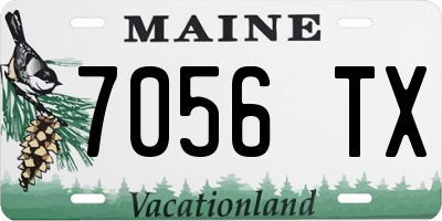 ME license plate 7056TX